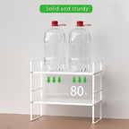 Expandable Storage Shelf, Stackable Organizer Rack, White Large 3 PK - Image 4