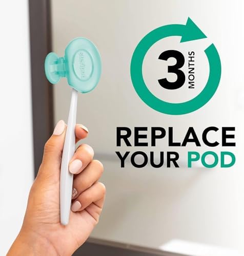 Steripod Clip-On Toothbrush Protector with Peppermint Essential Oils, Keeps Toothbrush Fresh and Clean, Travel Accessories, Fits Most Manual and Electric Toothbrushes, 2 Count (Pack of 5) - Image 3