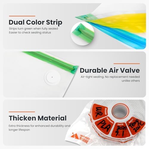 3D Printer Filament Storage Bags – Vacuum, Moisture-Proof & Dustproof, Humidity Resistant, Reusable (13 x 15 Inches, 30 Bags Only) - Image 2