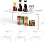 6-Pack Medium (13x8.5inch) Kitchen Organizer Rack, Kitchen Shelves for Spice Organization for Cabinet, Pantry Organizers and Storage, Spice Rack, Desk Organizer, White by Unknown