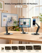 Jakeko Magnetic Portable Monitor Stand VESA Mount 75mm Travel 360° Swivel - Image 2