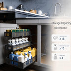 3-Tier Under Sink Organizer, Pull-Out Drawers, 2-Pack Black - Image 4
