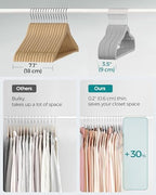 SONGMICS Velvet Hangers 50 Pack, Non-Slip Clothes Hangers, Space-Saving - Image 4