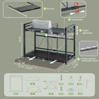 NETEL 2 Tier Expandable Microwave Stand countertop,Microwave Oven Rack - Image 3