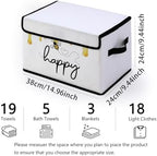Stackable Storage Bins with Lids,Closet Organizers Fabric Box for Home and Office,Blanket Clothes Organizers,Under Bed Storage Containers 3 Pack - Image 2