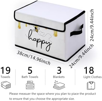 Stackable Storage Bins with Lids,Closet Organizers Fabric Box for Home and Office,Blanket Clothes Organizers,Under Bed Storage Containers 3 Pack - Image 2