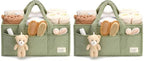 PeraBella Diaper Caddy Organizer for Changing Table, Storage Basket for Wipes, Gift for Baby Shower, Car Organizer, Nursery Organizer, Portable Storage (Pack of 2) by PeraBella