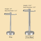 YUMORE Hand Towel Holder Stand Countertop, Pro Max Chrome - Image 3