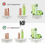 Remote Motorized Rotating Display Stand Turntable with Rechargeable Battery Motorized Lazy Susan with 5.74/7.08/8.66 inch Replacement Cover 3 in 1 for Photography Products and Shows (White) - Image 5