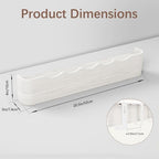 Coat Rack Wall Mount with Hidden Hooks, Wall Hooks with Shelf, Wall Key Holder Mount Wooden Shelf Entryway Hooks for Bedroom Bathroom for Hanging Coats Hats Bags Towels (White Wave-Shape, 5 Hooks) - Image 2