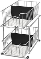 Simple Houseware 2 Tier Cabinet Wire Basket Drawer Organizer, Grey by SimpleHouseware