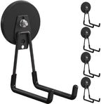 4 PCS Large Strong Magnetic Hooks Heavy Duty, 3.5in Ndfeb Magnet with Hooks, Heavy Duty Storage Utility Magnetic Holder, Magnetic Storage Hooks with Anti-Slip Coating for Indoor Outdoor Garage Hanging by AIYOTAR