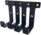 4 PCS black heavy duty metal flat j hooks for hanging 260 lbs,wall mount hooks,plant hanger large steel utility masonry industrial hook for Hanging Garage Storage Home Office Gym Sports Equipment(L) - Image 7