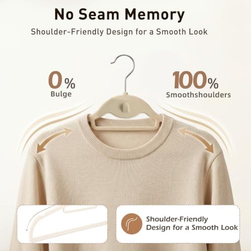 Velvet Hangers 30 Pack, Ivory Non Slip Hangers with 360° Swivel Hook - Image 4