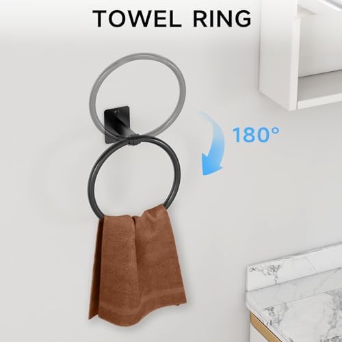 KLJKPA 20-Piece Bathroom Accessories Set, 24 inch Towel Bar - Image 3