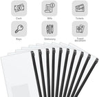 Marspark 500 Pcs 100 Pcs Zip Envelope Poly Clear Pencil Pouch, Black - Image 5