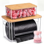 2-Pack Trash Bag Holder for Kitchen, Acrylic Trash Bag Dispenser by FourFlowers