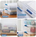novelinks 10 Quart Clear Plastic Storage Containers with Lids (4 Pack) - Image 3