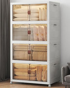 UAMFURI 720QT Stackable Storage Bins with Lid, Foldable Storage Cabinet by UAMFURIDirect