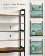 SONGMICS 3-Tier Bamboo Over The Toilet Storage, Adjustable Shelf, 66.9''H - Image 5