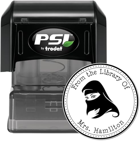 Custom New Home Stamper - PSI Pre-Inked Spiritual Veil Design - Ideal for Muslim Wedding Planners - Made to Order Library Stamper - Personalized Housewarming Gift - Custom Made Home Stamp - Image 2