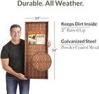 Good Directions Large Boot Tray, Circles Multi-Purpose All Weather Decorative Boot Tray, Shoes, Plants, Garage, Patio Door, Pet Bowls, 34 inch Entry Indoor Shoe Tray, Copper Finish - Image 3