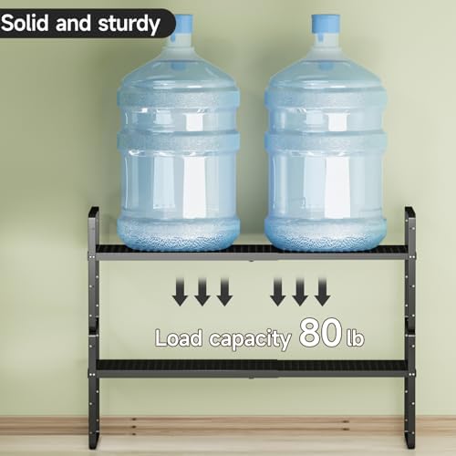 Expandable Cabinet Shelf Organizers, 16.5"~27''L, Black - Image 3