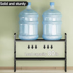 Expandable Cabinet Shelf Organizers, 16.5"~27''L, Black - Image 3