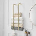 BWE Brushed Gold Towel Racks for Bathroom Wall Mounted for Rolled Towels by BWE