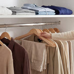 StorageWorks Wooden Coat Hangers, 30 Pack Wood Clothes Hanger for Closet - Image 6