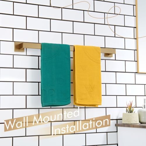 KOKOSIRI 24-Inch Towel Rack for Bathroom Kitchen Towel Bars Wall Mount SUS304 Stainless Steel Towels Holder, Champagne Bronze B4003CPG-L24 - Image 5