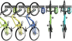WALMANN Wall Mounted Swivel Bike Rack for Garage, Rotating Vertical Bike Storage for 5 Bikes, Space-Saving Bike Hooks, 500 lbs Capacity(Hanging 5 Bikes) by WALMANN