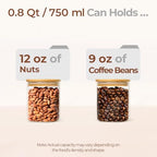ComSaf Glass Storage Containers with Lids 0.8 Qt, 6 Pack Small Glass Jars - Image 3