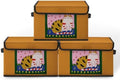 Stackable Storage Bins with Lids,Closet Organizers Fabric Box for Home and Office,Blanket Clothes Organizers,Under Bed Storage Containers 3 Pack by BestSellers