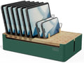 Prosumer's Choice Bamboo Charging Station - Multi Charger Station Organizer - Desk Docking Station for Phones, Tablets, Laptop - Wooden Charging Station with Removable Dividers - Cables Not Included by ProsumersChoice
