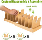 Expandable Bamboo Pot and Pan Organizer Under Cabinet, Holding Rack - Image 6