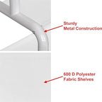 Simple Houseware 52" W Freestanding Closet Garment Rack with Shelves, White - Image 3