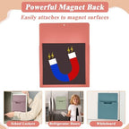 gisgfim 8 Pcs Magnetic Wall File Organizer Magnetic File Paper Holder Hanging Refrigerator Magazine Mail Holder for Planners Letters Documents Whiteboard Classroom Office Home (Retro,10 x 13 Inch) - Image 5