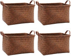 GIB Wicker Woven Storage Baskets for Organizing Blankets Laundry Shelves by GIBCleaningtool