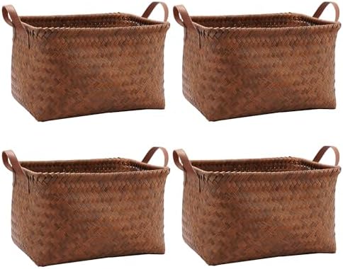 GIB Wicker Woven Storage Baskets for Organizing Blankets Laundry Shelves by GIBCleaningtool