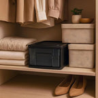 HOMZ 1 Drawer Storage Cart, Medium Plastic Container, Black Frame, 2 Pack - Image 2