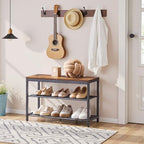 HOOBRO Shoe Bench, 3-Tier Narrow Entryway Bench with Seat, Shoe Rack - Image 2