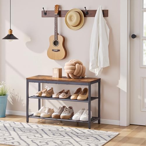 HOOBRO Shoe Bench, 3-Tier Narrow Entryway Bench with Seat, Shoe Rack - Image 2