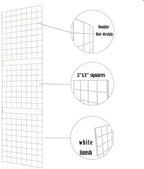 Grid Wall Commercial Grade Gridwall Panels – Heavy Duty Grid Panel for Any Retail Display Wall Grid 2' Width x 7' Height, White (Pack of 3) Easily Portable - Image 4