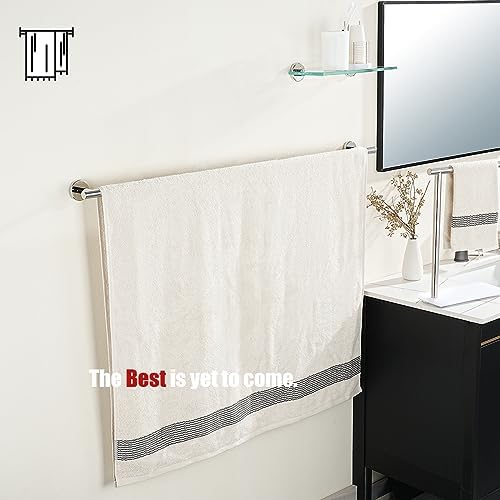 JQK Bath Towel Bar Chrome, 36 Inch 304 Stainless Steel Thicken 1mm Single Towel Rack for Bathroom, Towel Holder (Polished Chrome) Wall Mount, 39 in Total Length, TB110L36-CH - Image 4