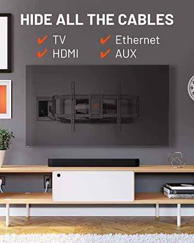 ECHOGEAR TV Cord Hider for Wall Mounted TV with 2X AC Outlets & 2X USB-A Ports - Hide Power Cables & Low Voltage Wires Behind The Wall - Includes Template, Saw, & Low Profile Extension Cord - Black - Image 2