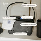 Parker Baby Co. Quick-Dry Bath Caddy Organizer with Handle - Smoke, Regular - Image 5