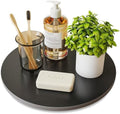 11.8" Lazy Susan Turntable – 360° Sinteredstone Silent Anti-Slip Turntable, Table Top Centerpiece for Kitchen, Pantry, Spice Rack, Refrigerator & Dining Table, Black by ZLZELing