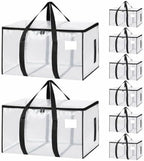 8 Pack Heavy Duty Waterproof Moving Bags, Foldable Totes by Unknown