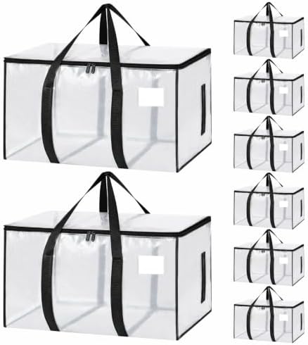 8 Pack Heavy Duty Waterproof Moving Bags, Foldable Totes by Unknown